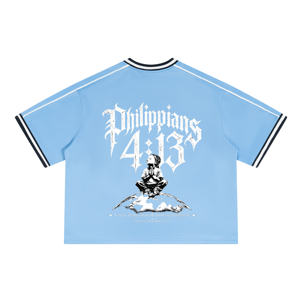 Philippians4:13Boxy V-Neck Soccer Jersey
