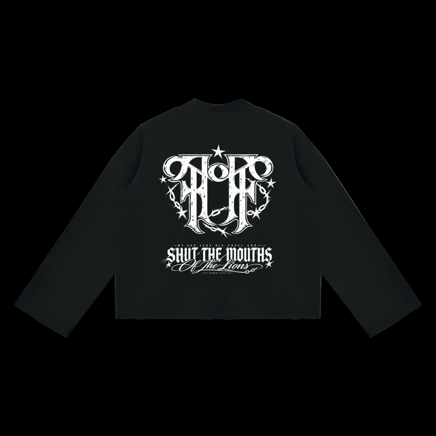Lions den Unisex Mock Neck Raw Edge Boxy Sweatshirt