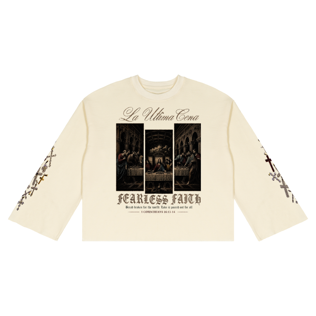 Unisex Waffle Raw Edge T-Shirt